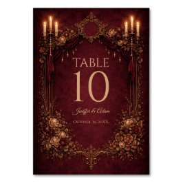 Elegant Gothic Halloween Wedding Table number Tischnummer