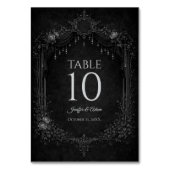 Elegant Gothic Halloween Wedding Table number Tischnummer (Rückseite)