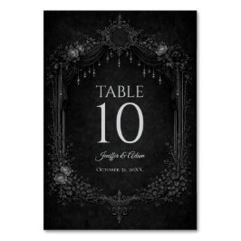 Elegant Gothic Halloween Wedding Table number Tischnummer