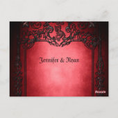 Elegant Gothic Hochzeit Danke Karte (Rückseite)