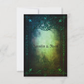 Elegant Gothic Hochzeit Danke Karte (Rückseite)