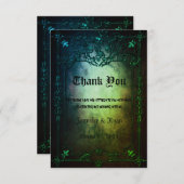 Elegant Gothic Hochzeit Danke Karte (Vorne/Hinten)