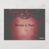 Elegant Gothic Hochzeit Danke Karte (Rückseite)