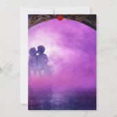 Elegant Gothic Hochzeit speichern Sie das Datum Ei Einladung (Rückseite)