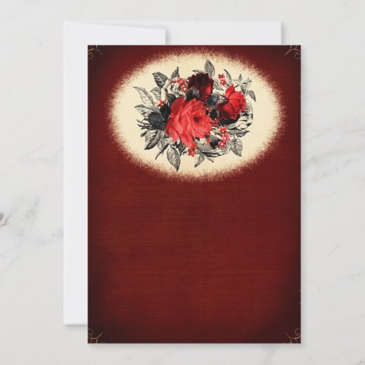 Elegant Gothic Hochzeit speichern Sie das Datum Ei Einladung (Rückseite)