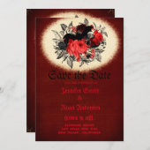 Elegant Gothic Hochzeit speichern Sie das Datum Ei Einladung (Vorne/Hinten)