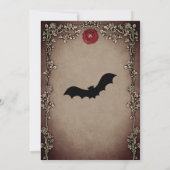 Elegant Gothic Hochzeit speichern Sie das Datum Ei Einladung (Rückseite)