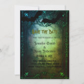 Elegant Gothic Hochzeit speichern Sie das Datum Ei Einladung (Vorderseite)