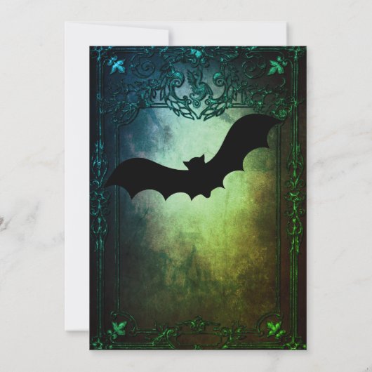 Elegant Gothic Hochzeit speichern Sie das Datum Ei Einladung (Rückseite)