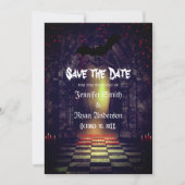 Elegant Gothic Hochzeit speichern Sie das Datum Ei Einladung (Vorderseite)