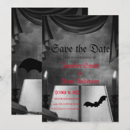 Elegant Gothic Hochzeit speichern Sie das Datum Ei Einladung