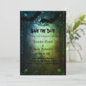 Elegant Gothic Hochzeit speichern Sie das Datum Ei Einladung (Stehend Vorderseite)