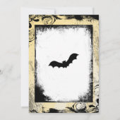 Elegant Gothic Hochzeit speichern Sie das Datum Ei Einladung (Rückseite)