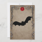 Elegant Gothic Hochzeit speichern Sie das Datum Ei Einladung (Rückseite)