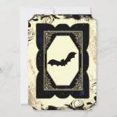 Elegant Gothic Hochzeit speichern Sie das Datum Ei Einladung (Rückseite)