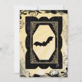 Elegant Gothic Hochzeit speichern Sie das Datum Ei Einladung (Rückseite)