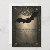 Elegant Gothic Hochzeit speichern Sie das Datum Einladung (Rückseite)