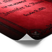 Elegant Gothic Hochzeit speichern Sie das Datum Poster (Ecke)