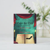 Elegant Gothic Hochzeit speichern Sie das Datum Postkarte (Stehend Vorderseite)