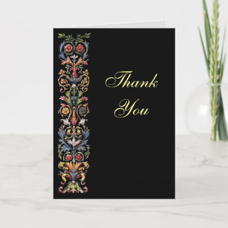 Elegant Gothic Illuminated Dankeschön-Karte Dankeskarte