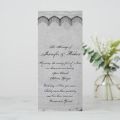 Elegant Gothic Lace Posh Hochzeitsprogramm Programm (Stehend Vorderseite)