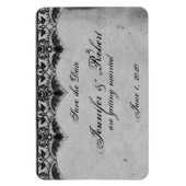 Elegant Gothic Lace Posh Wedding Save the Date Magnet (Vertikal)