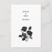 Elegant Gothic Monogram Wedding Details Begleitkarte (Rückseite)