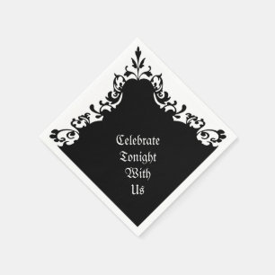 Elegant Gothic Motif Napkins Serviette