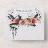 Elegant Gothic Queen's Mirror Wedding All In One Einladung (Rückseite)