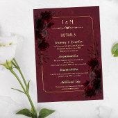Elegant Gothic Romance Wedding Enclosure Card Begleitkarte