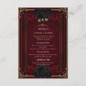 Elegant Gothic Romance Wedding Enclosure Card Begleitkarte (Vorderseite)