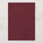 Elegant Gothic Romance Wedding  Menükarte (Rückseite)