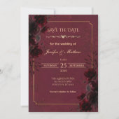 Elegant Gothic Romance Wedding Save the Date (Vorderseite)