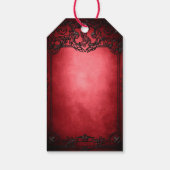 Elegant Gothic Rustic Red Geschenkanhänger (Rückseite)