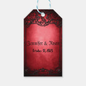 Elegant Gothic Rustic Red Geschenkanhänger (Vorderseite)