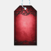 Elegant Gothic Rustic Red Geschenkanhänger (Rückseite)