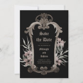 Elegant Gothic Save the Date (Vorderseite)