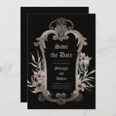 Elegant Gothic Save the Date (Vorne/Hinten)
