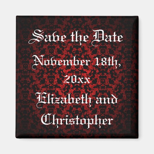 Elegant Gothic Save the Date Magnet (Vorne)