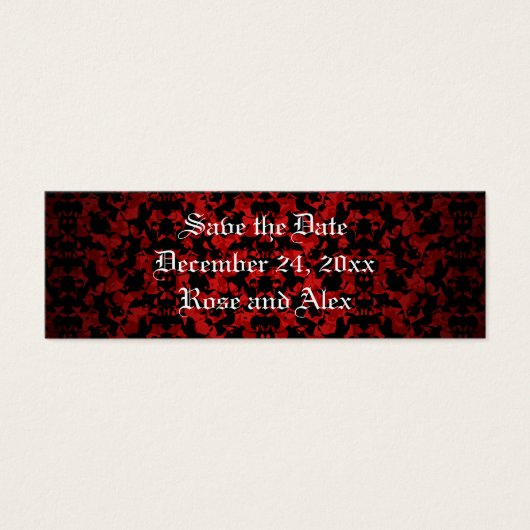 Elegant Gothic Save the Date Mini-Buchmarkierungen (Vorderseite)