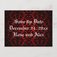 Elegant Gothic Save the Date Postkarte
