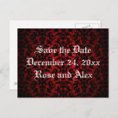 Elegant Gothic Save the Date Postkarte (Vorne/Hinten)