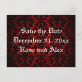 Elegant Gothic Save the Date Postkarte (Vorderseite)