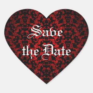 Elegant Gothic-Save the Date Umschlag Aufkleber