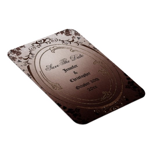 Elegant Gothic Save the Date Wedding Magnet (Rechte Seite)