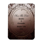 Elegant Gothic Save the Date Wedding Magnet (Vertikal)