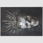 Elegant Gothic Skeleton Skull Decoupage Seidenpapier (Vorderseite)