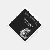 Elegant Gothic Till Death Do us Part Skelett Serviette (Ecke)