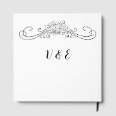 Elegant Gothic 'Till Death' Skelett Hochzeit Gästebuch (Rückseite)