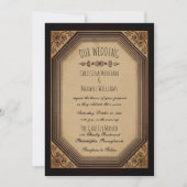 Elegant Gothic und Deko Frame Cornices Wedding Inv Einladung (Vorderseite)